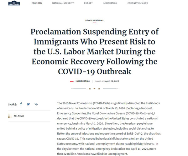 詳解川普60天的移民行政令：暫停綠卡申請(qǐng)，防止?fàn)帗尮ぷ鳈C(jī)會(huì)